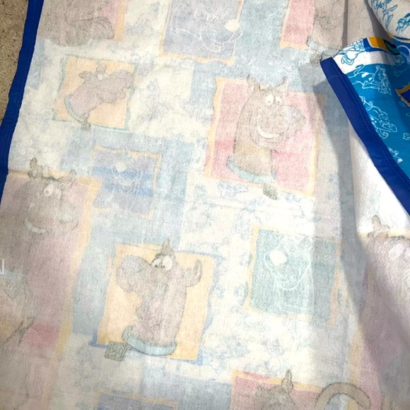 Rare Scooby-Doo Posing Vintage 1980's 80's Cartoon Throw Blanket 59 X 41 - Picture 3 of 3